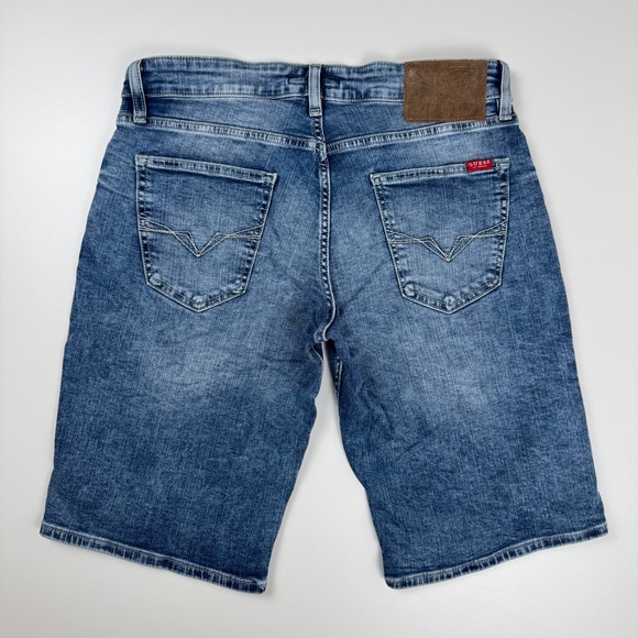 Guess Bermuda Washed Denim Shorts Women’s US Size 30 Y2K Inspired Blokecore - Picture 2 of 11